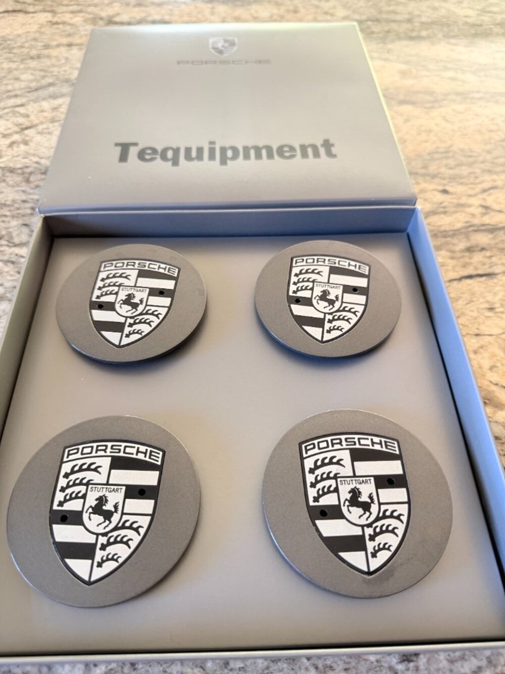 NEW: Genuine Porsche Tequipment Wheel Center Caps – Set of 4 (Monochrome)
